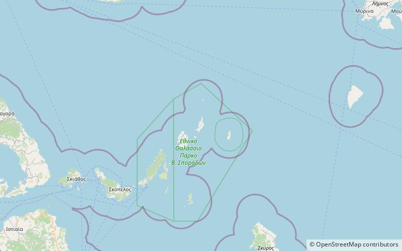 gioura alonnisos marine park location map