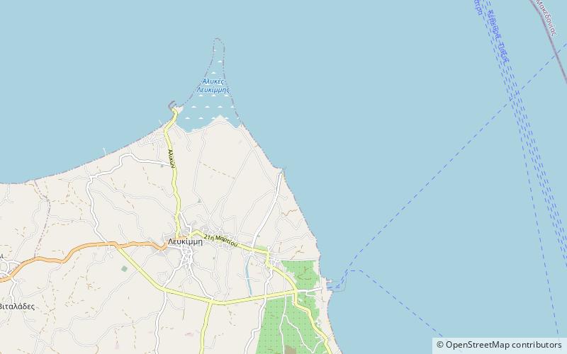 bouka beach corfu location map