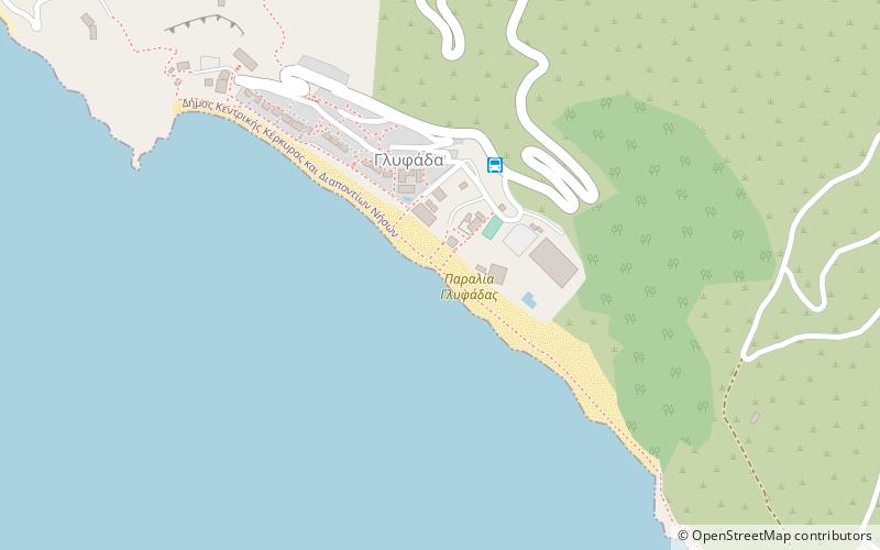 Glyfada beach location map