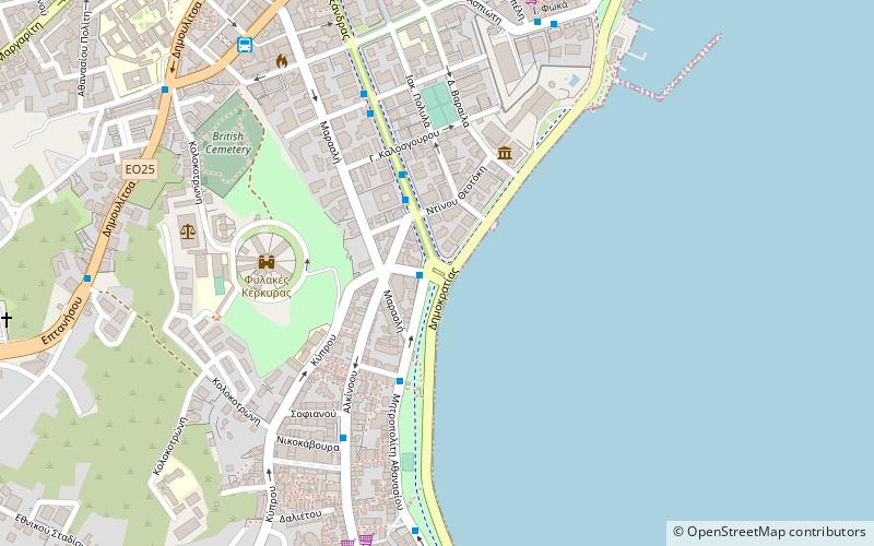 the douglas column korfu location map