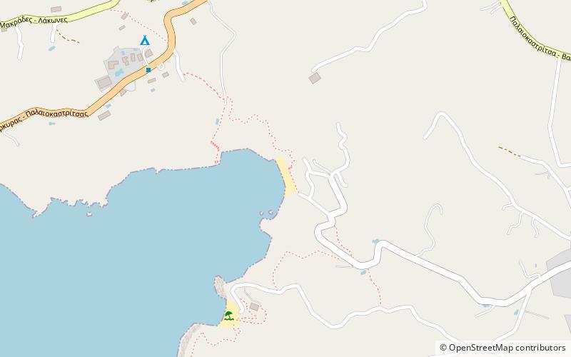 liapades beach location map
