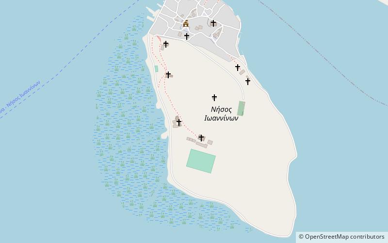 Ioannina Island location map