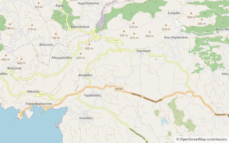 corfu donkey rescue palaiokastritsa location map
