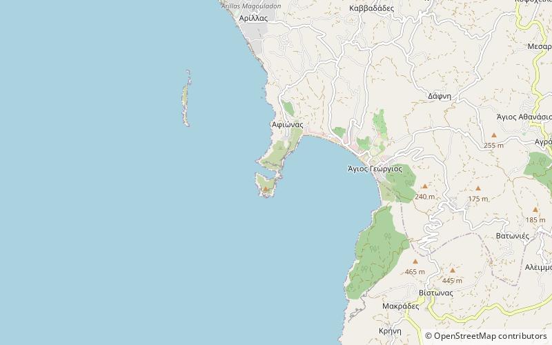 porto timoni korfu location map