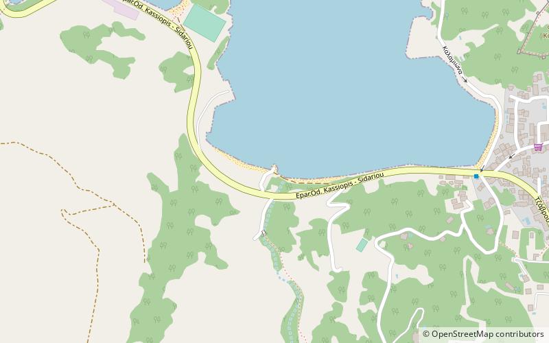 imerolia beach korfu location map