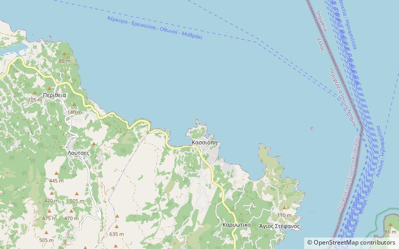 bataria korfu location map