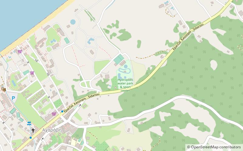 hydropolis korfu location map
