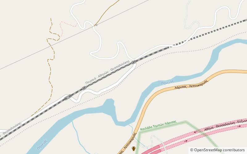 Vale of Tempe location map