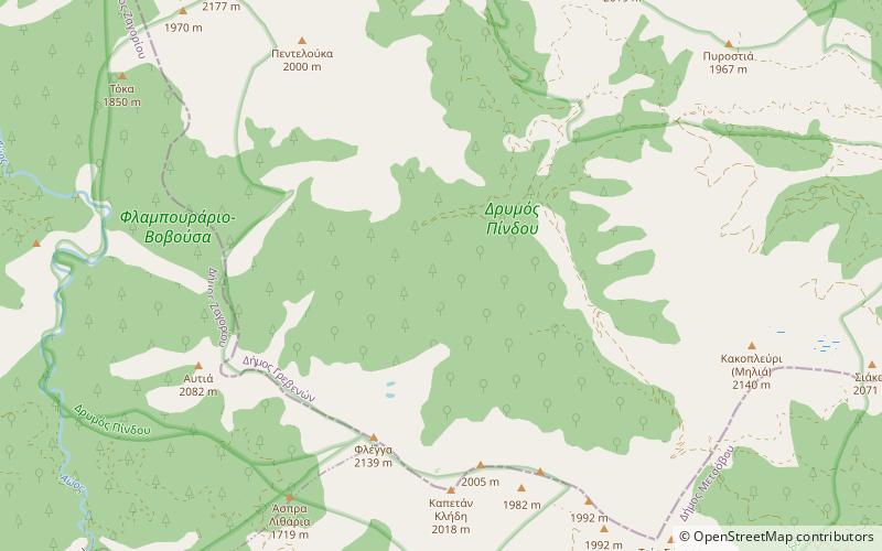 lygkos parc national du pinde location map