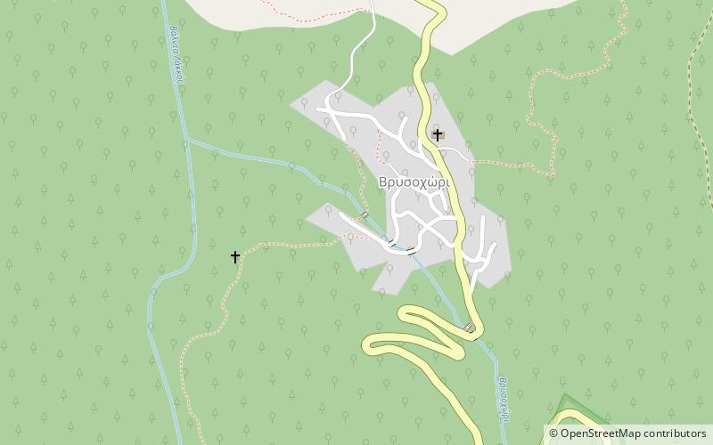 vrysochori pindus national park location map
