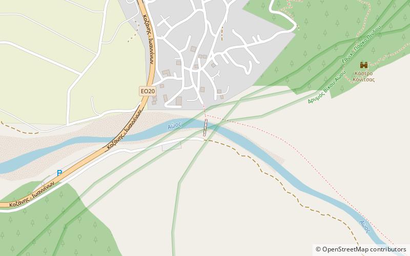 stone arch bridge of konitsa location map