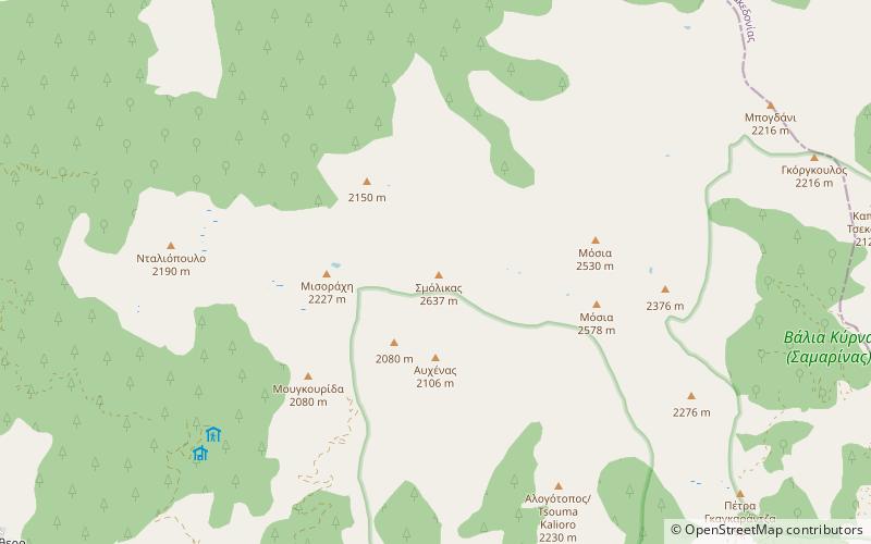 Smólikas location map