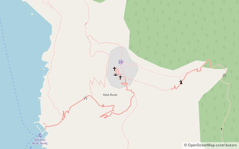 skete of saint anne mont athos location map