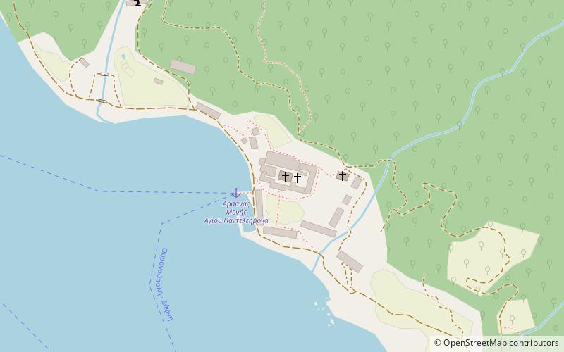 St. Panteleimon Monastery location map