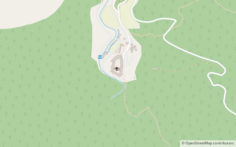 Monastère de Hilandar location map