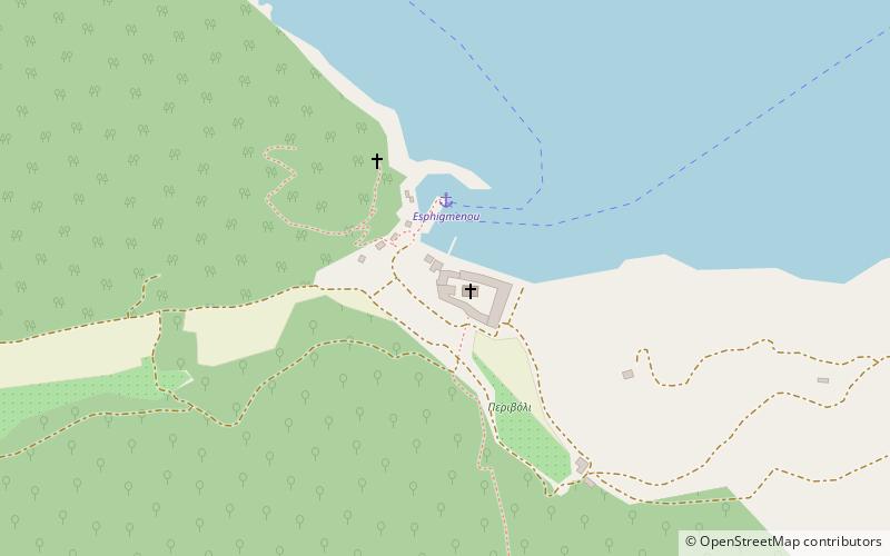 Klasztor Esfigmenu location map