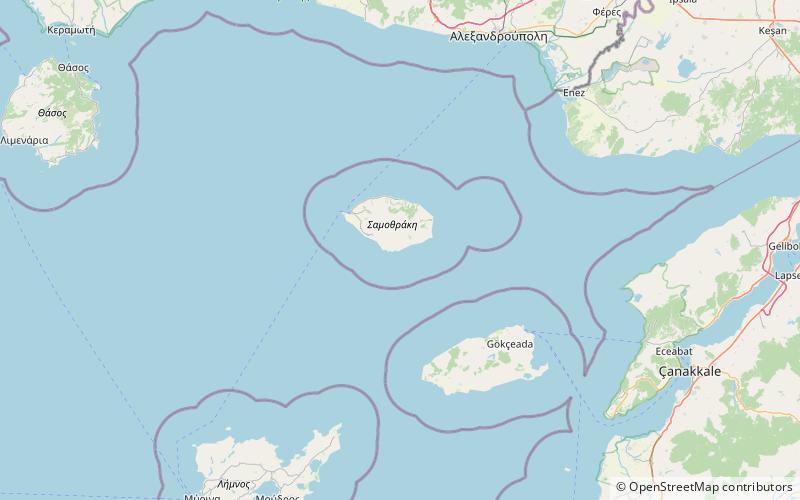 vatos beach samotraka location map