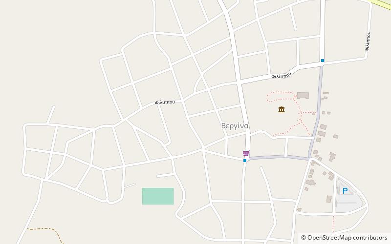 Myrtle wreath at Vergina location map