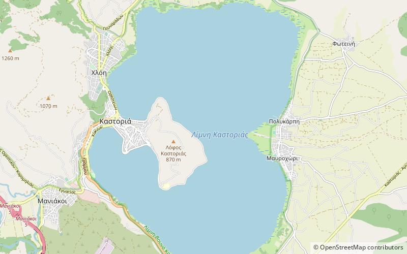 Lake Orestiada location map