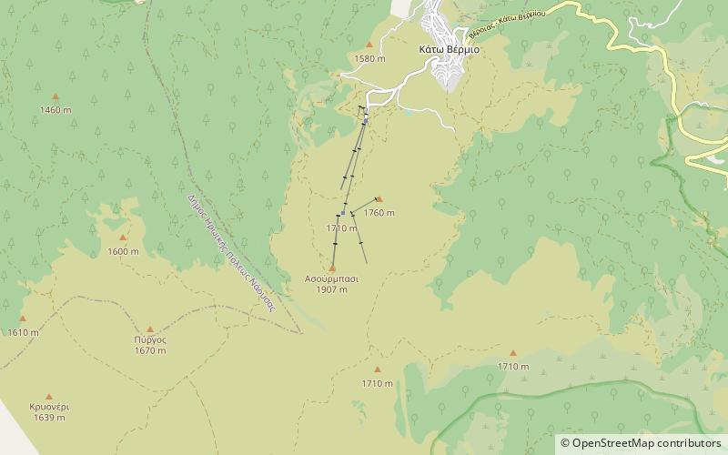 Vermio Mountains location map