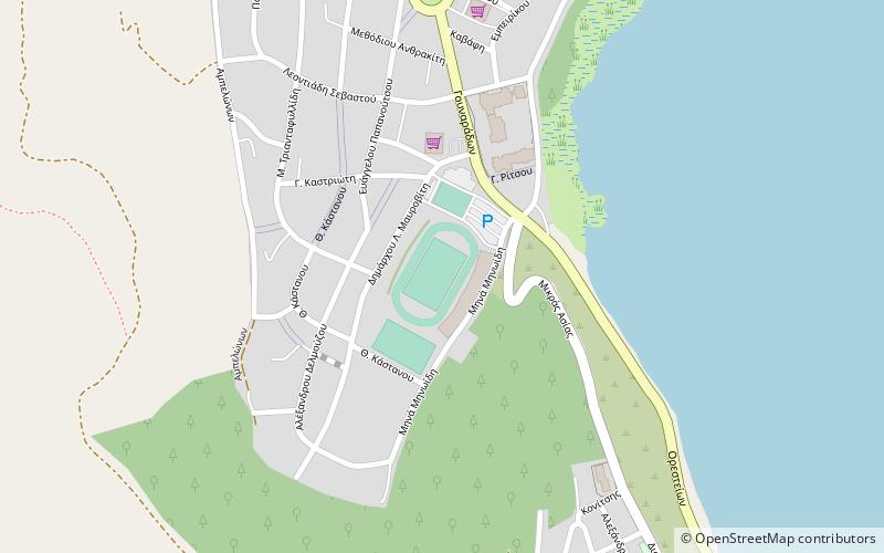 municipal stadium of kastoria location map
