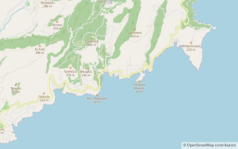 skidia beach tasos location map