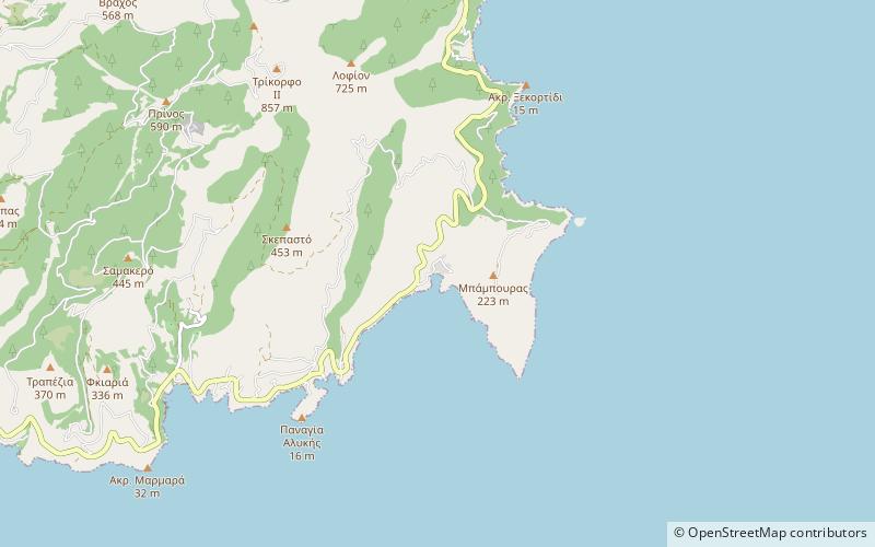 agios loannis beach tasos location map