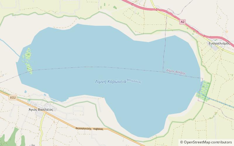 Lago Koronia location map