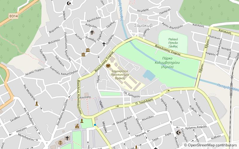 Universidad Demócrito de Tracia location map