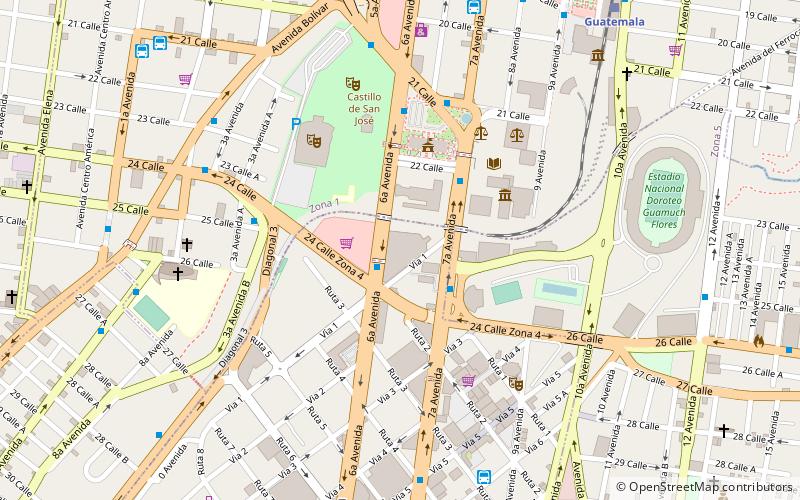 plaza zona 4 guatemala city location map
