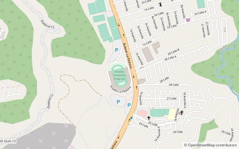 Estadio Cementos Progreso location map