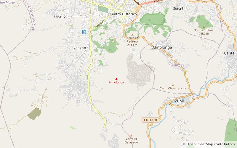 Wulkan Almolonga location map