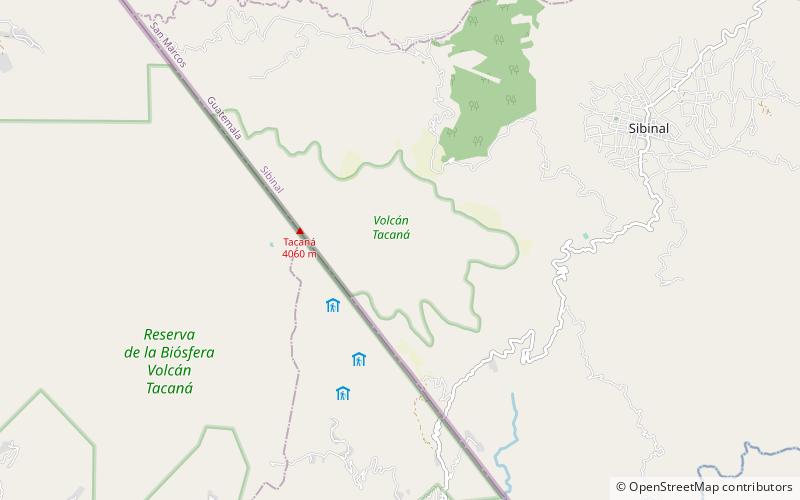 Volcán Tacaná Biosphere Reserve location map