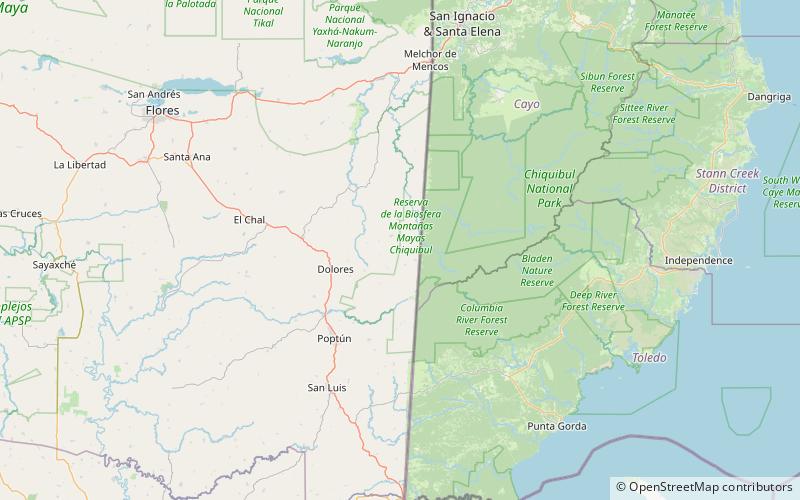 Montañas Mayas Chiquibul location map