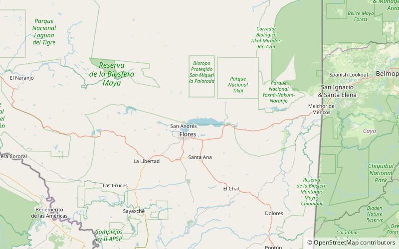 Lago Petén Itzá location map