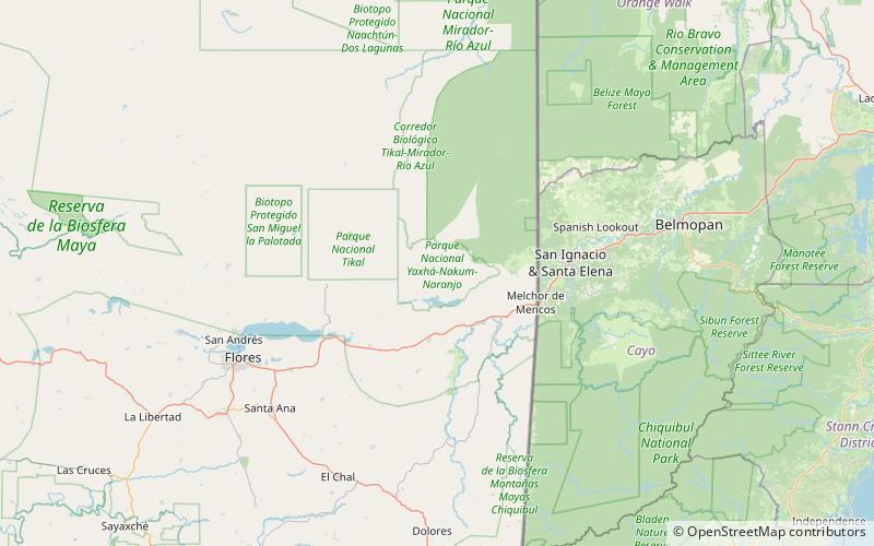 Cultural Triangle Yaxha-Nakum-Naranjo National Park location map