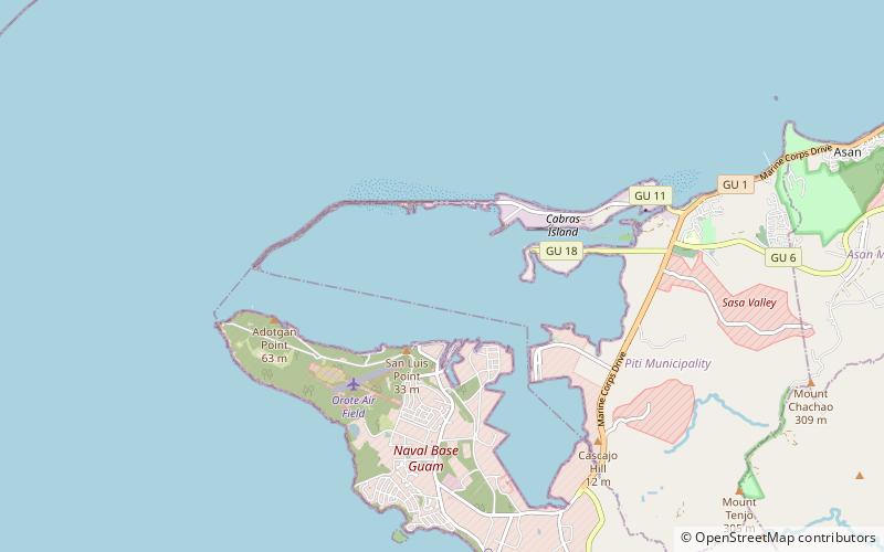 Apra Harbor location map
