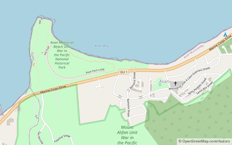 Asan Invasion Beach location map