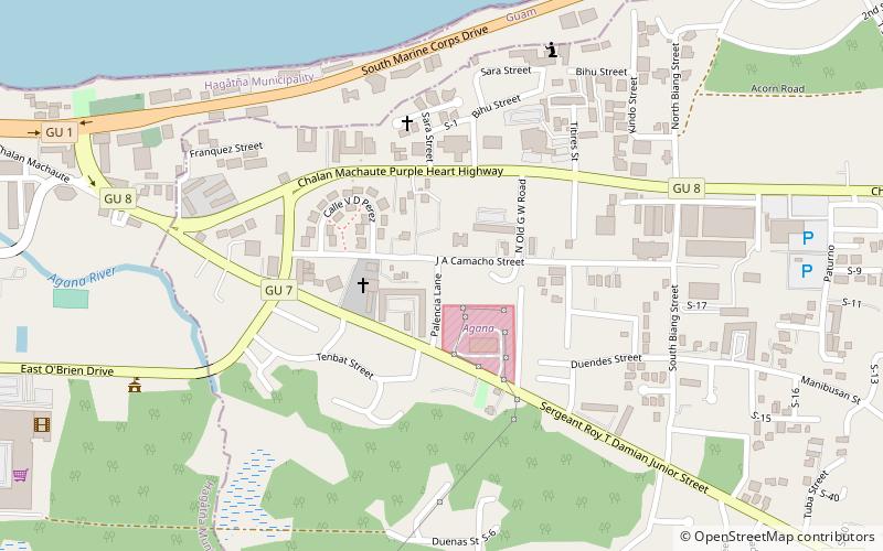 distrito historico de agana location map