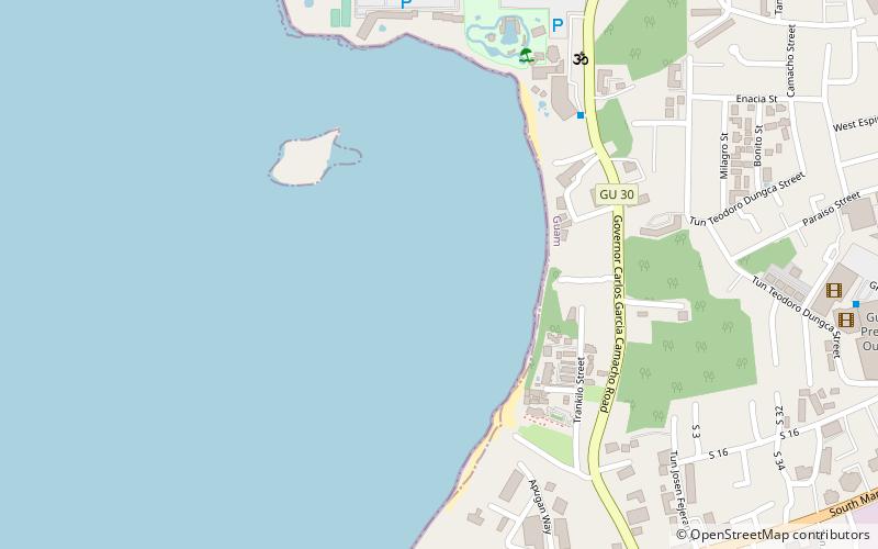 Dungcas Beach Defense Guns location map
