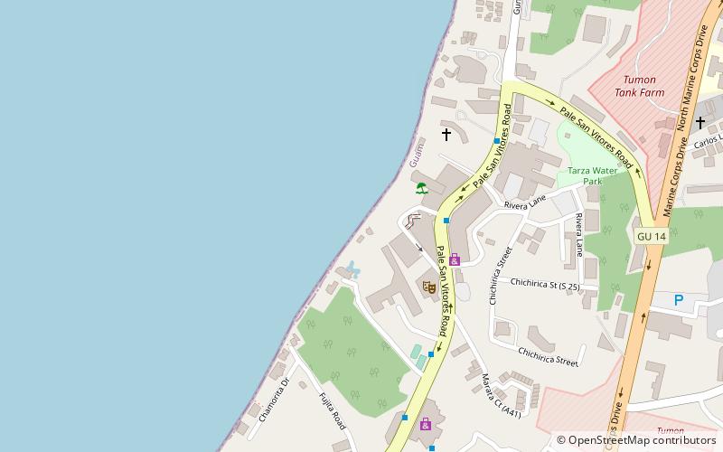 tumon beach tamuning location map