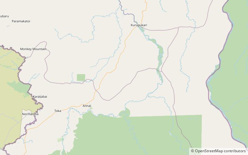 rappu falls iwokrama forest location map