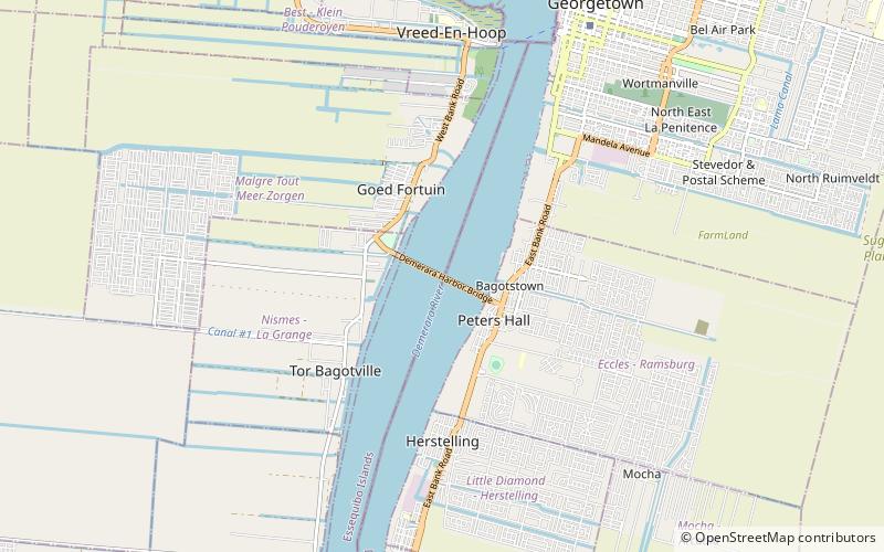 Demerara Harbour Bridge location map