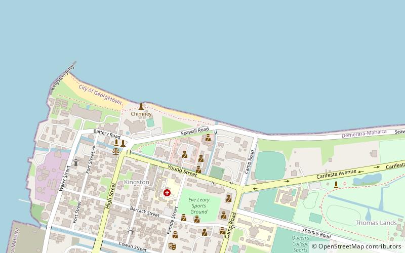 georgetown seawall bandstand location map