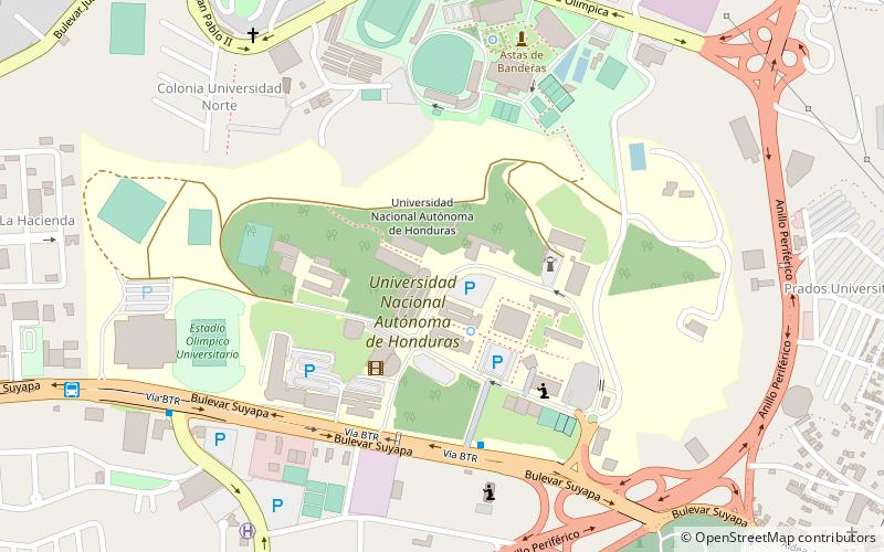 universidad nacional autonoma de honduras tegucigalpa location map