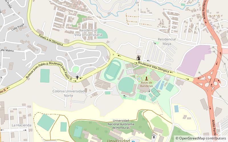 estadio olimpico jose simon azcona tegucigalpa location map