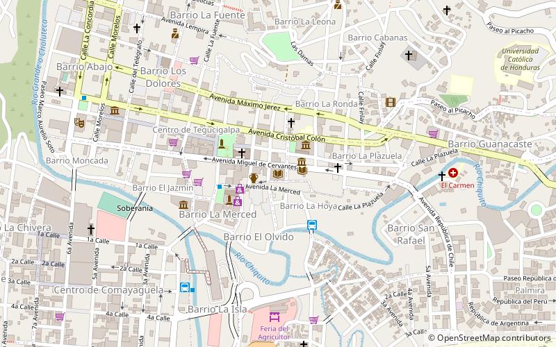 Juan Ramón Molina National Library location map