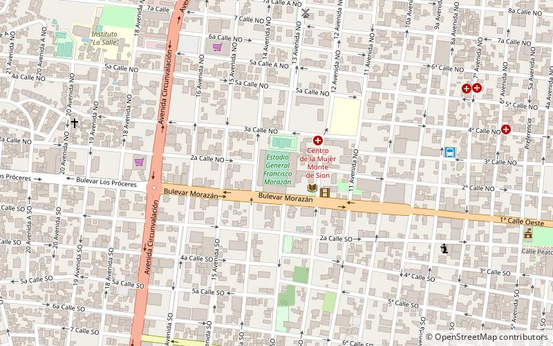 Stade Francisco-Morazán location map
