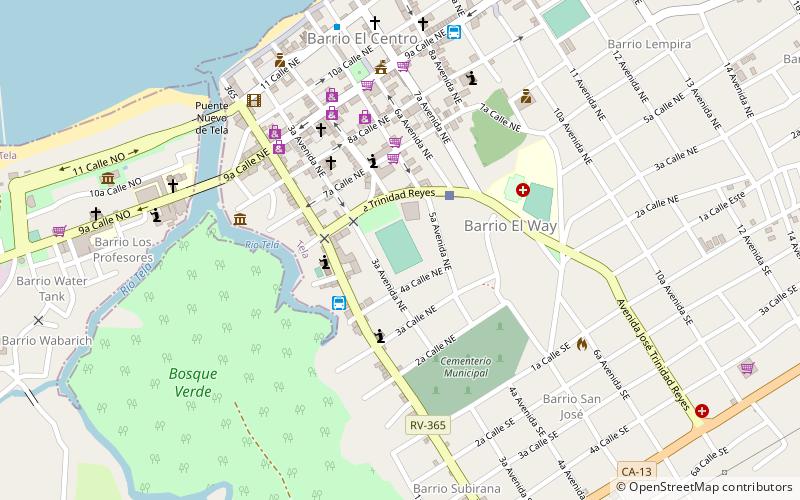 estadio leon gomez tela location map