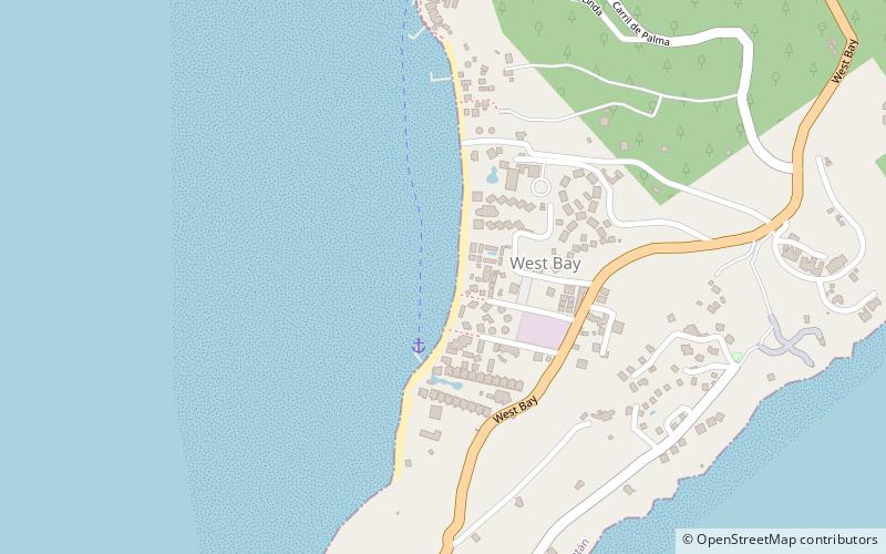 tabyana beach roatan location map